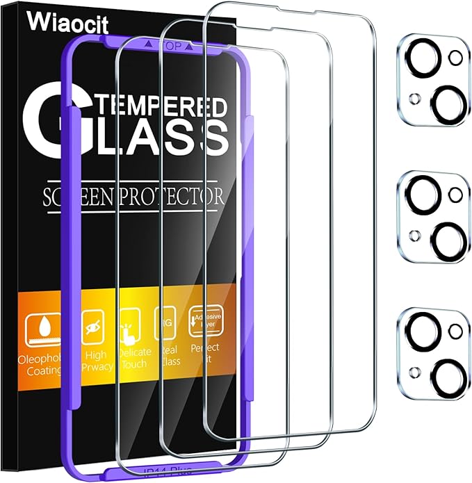 Wiaocit 3 Pack Tempered Glass Screen Protector by Wiaocit