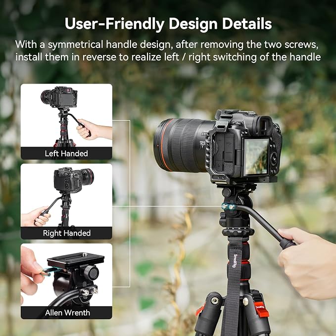 SmallRig CH10 Tripod Fluid Head, Compact Video Head - Image 4
