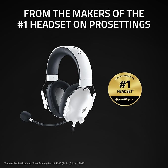 Razer BlackShark V2 X Gaming Headset for PC, 3.5mm Audio Jack, White - Image 2