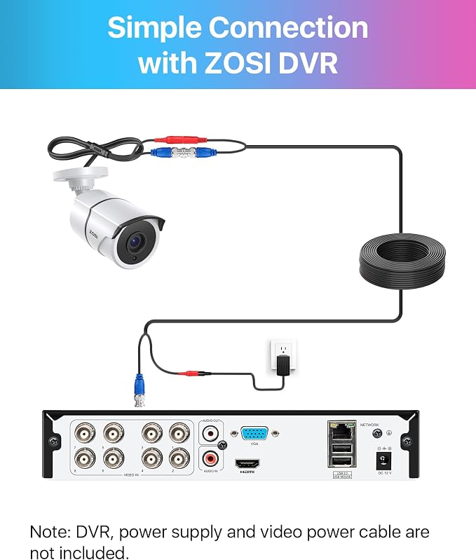 ZOSI 2MP 1080P HD-TVI CCTV Home Security Camera - Image 7