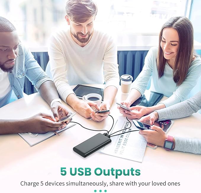 Portable Charger 38800mAh Power Bank with 5 Outputs & 2 Inputs,PD USB C In&Out Fast Phone Charging External Battery Pack Backup,Travel Essential Outdoor for iPhone 17/16/15,Android Samsung Galaxy etc - Image 6