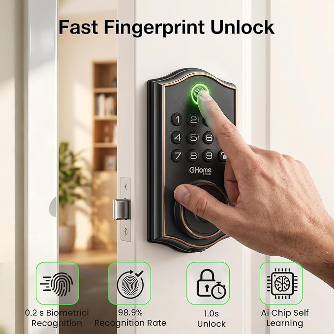 GHome Smart Fingerprint Door Lock - Image 3