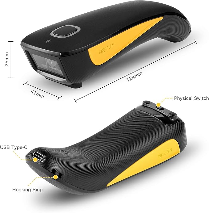 NETUM Mini Barcode Scanner Bluetooth Compatible, Small Portable USB Bar Code - Image 6