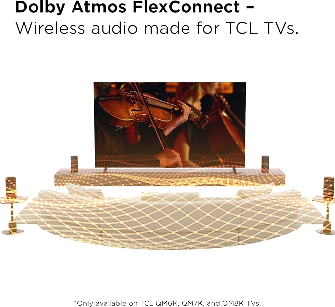 TCL Z100 Wireless Home Theater Speaker with Dolby Atmos FlexConnect Technology with Bluetooth Music Streaming, 170W Output Power, Smart Calibration (Pack of 2) - Image 4