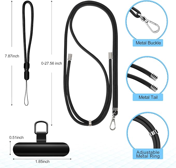 takyu Phone Lanyard, 2 Pack Adjustable CellPhone Lanyard Crossbody Neck Strap - Image 5