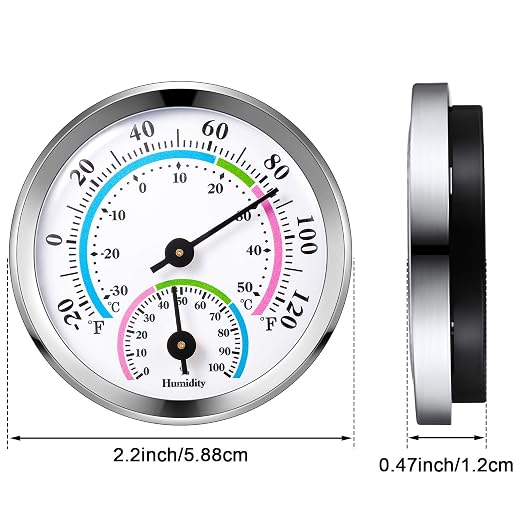 Weewooday 3 Pcs Indoor Outdoor Thermometer 2 in 1 Mini Home Temperature - Image 2