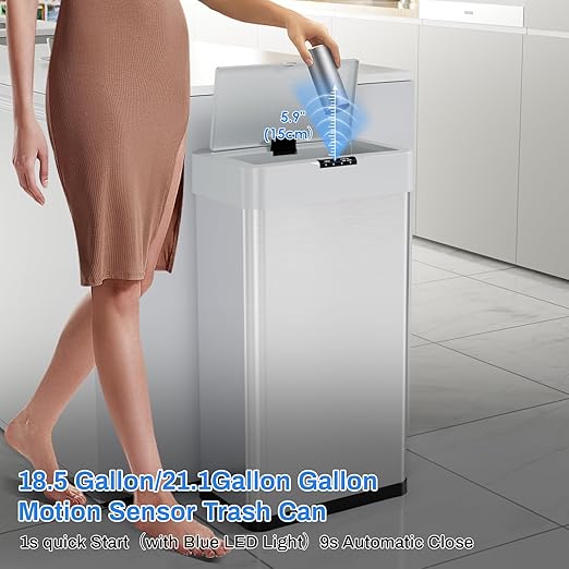 Sensor Trash Can, Touchless Motion Sensor Trash Bin, Smart Automatic Garbage Can - Image 4