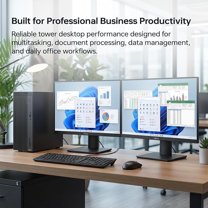 ASUS V500 Home & Business Tower Desktop, 10-core Intel Core i7-13620H Processor, 16GB DDR5 RAM, 1TB SSD, DisplayPort, Wi-Fi 6, Wired KB & Mouse, Win11 Pro, Bundle with ADATA 64GB USB Flash Drive - Image 4