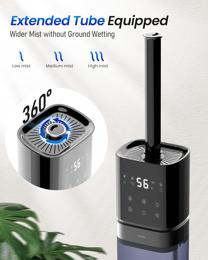 Humidifiers for Bedroom 2.1Gal/8L, Smart Humidifier Large room, Cool Mist Humidifiers for Bedroom Large Room with Extended Tube, WIFI App&Voice Control, Humidifiers for Home Baby Plants, Blue - Image 8
