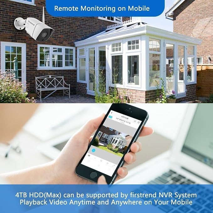 Firstrend Wireless Security Camera System, 8CH Wireless NVR System - Image 4