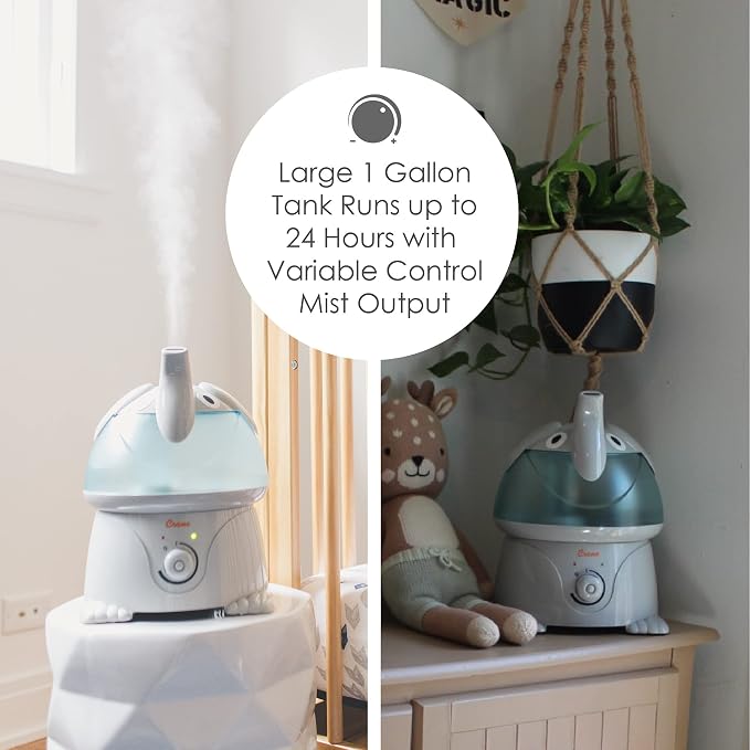 Crane Cute Animal Humidifier for Kids Bedroom and Nursery, Ultrasonic Cool Mist, 1 Gallon, Auto Shut Off, Cool Mist Humidifier - Image 5