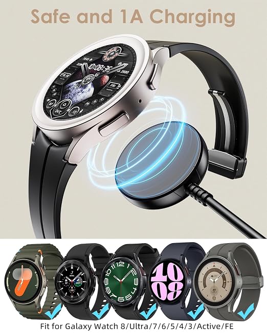2 Pack USB C for Samsung Galaxy Watch Charger Compatible - Image 4