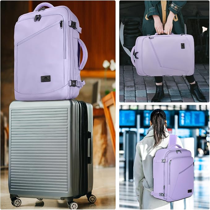 MATEIN Carry on Backpack for Women, 40L Heavy Duty Travel Backpack Airplane - Image 9