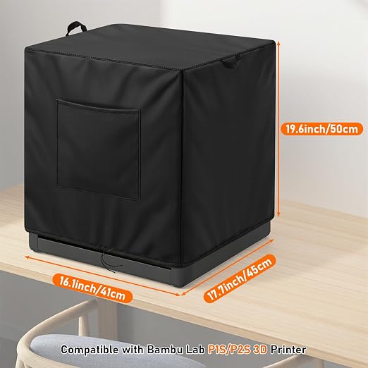 3D Printer Cover for Bambu LAB P1S/P2S, 600D Heavy Duty Dust Cover - Image 3
