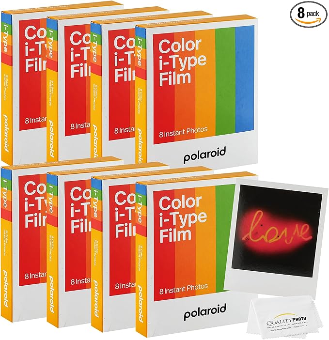 Polaroid Color I-Type Film for Now, i2 + Quality Photo Cloth, 64 Sheets by Polaroid