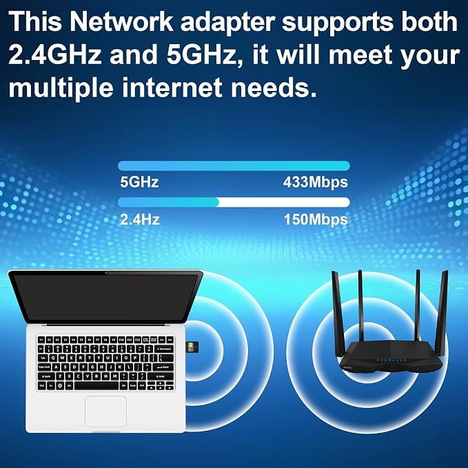 USB WiFi Adapter: 600Mbps Dual Band 2.4G 5.8G Support AP Mode IEEE 802.11g - Image 7