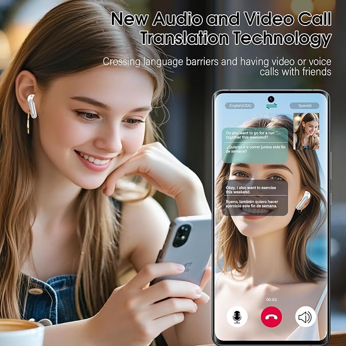 Csasan Ai Translation Earbuds Real Time, 3-in-1 Buletooth 5.3 Translator Earbuds - Image 5