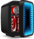 BEICHEN Mini Fridge, 4L/6 Can Small fridge with Dimmable Gaming Light | Cooler and Warmer，Portable Personal Fridge,LED lights Perfect for Gaming Experience,12v AC/DC for home and car,ultra-quiet by BEICHEN