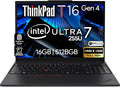 Lenovo ThinkPad T16 Gen 4 AI Business Laptop 16” FHD+ Display, Intel Ultra 7 255U (Beats i7-1355U), 16GB DDR5 RAM, 512GB SSD, 5MB Webcam, Fingerprint, Backlit KB, WiFi 6E + BT, RJ-45, HDMI, Win 11 Pro by LENOVO