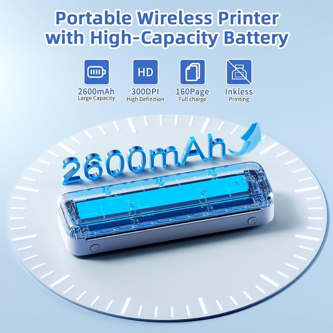 Phomemo Portable Printer, Wireless Bluetooth Thermal Printers, Support 8.5" x - Image 6