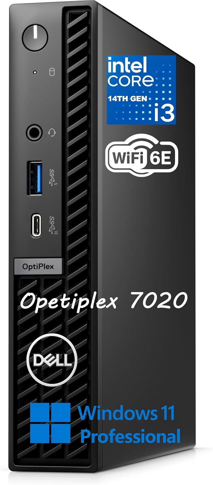 Dell OptiPlex MFF 7000 Mini Desktop Computer 16GB DDR5 RAM, 256GB PCIe SSD | Compact for Office & Workspace, 2026 Copilot AI, WiFi 6E, Triple Monitor Support, Windows 11 Pro by Dell