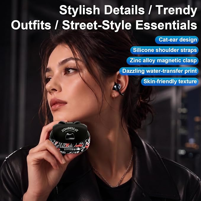 Third-generation Open Headphones, Clip-on Earplugs, True Wireless TWS Bluetooth 6.0 Earclip Earphone with Microphone, Stable to Wear Suitable for Glasses Wearers and Outdoor Sports and Running, Black - Image 6