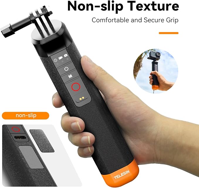 TELESIN Floating Selfie Stick Hand Grip Waterproof Handle - Image 5