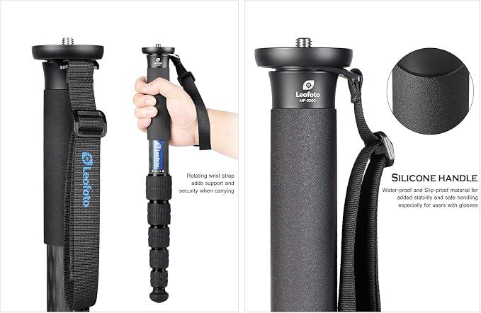 Leofoto MP-285C 60" 5-Section Carbon Fiber Portable Monopod, Lightweight - Image 6
