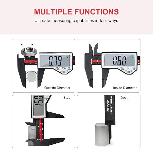 Digital Caliper, 0-6" Electronic Caliper Auto - Image 7