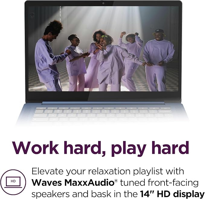 Lenovo IdeaPad Slim 3 Chromebook Laptop - 2024 - Lightweight Laptop - Waves MaxxAudio® Speakers - 14" HD Display -720p Camera - 4GB Memory - 64GB Storage - MediaTek Kompanio 520 - Abyss Blue - Image 4