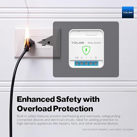 YoLink Relay Switch for Indoor Lighting, Any Home Appliances, Electric Circuits - Image 5