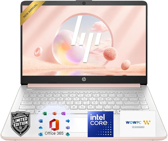 HP 14 Essential Laptop Computer, 2026 Edition, 4GB DDR5 RAM, 128GB SSD, Intel N150 CPU, Long Battery Life, 1TB Cloud Storage, Windows 11 with Microsoft 365 by Unknown