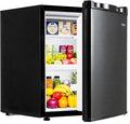 COSTWAY 1.7 Cu.Ft Mini Fridge with Compartment for Dorm Office Bedroom | Compact Small Refrigerator with Adjustable Thermostat, Reversible Single Door & Low Noise, for Drinks Fruits Snacks (Black) by COSTWAY
