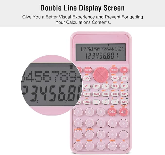 EooCoo 2-Line Standard Scientific Calculator, Portable and Cute School Supplies - Image 5