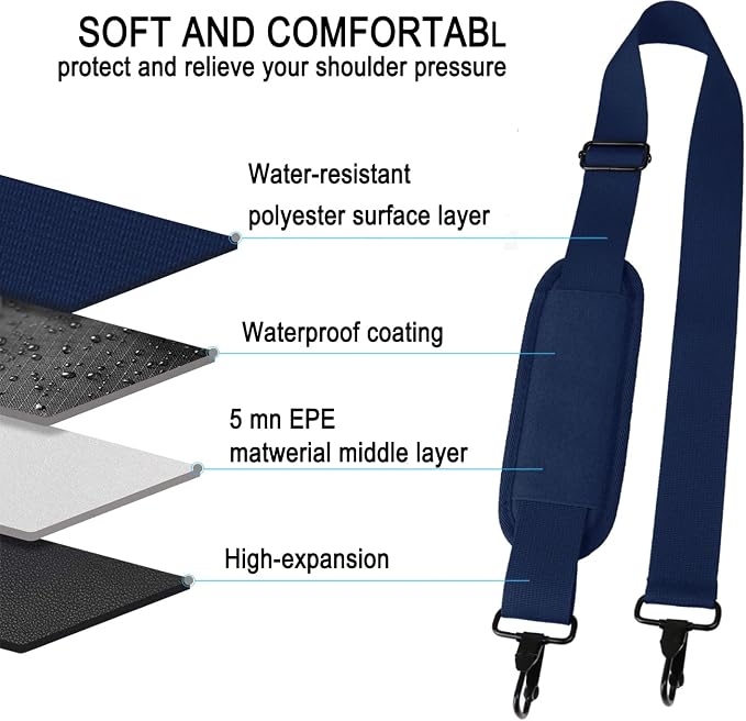 Askuko Shoulder Strap, Universal Adjustable 56 Inch Shoulder Belt Replacement - Image 5