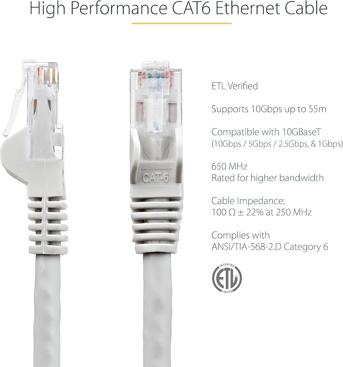 StarTech 15ft CAT6 Ethernet Cable - Image 2