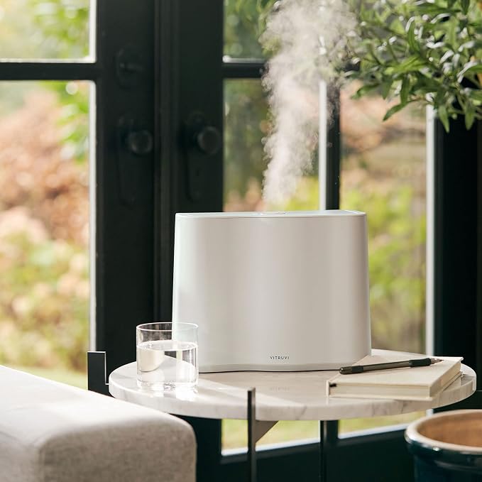 Vitruvi Cloud Bedside Humidifier, White Humidifier, 24 Hr Run Time, 602ft Coverage, Large Home Bedroom, Baby Room - Includes 3 Month Filter - Image 5