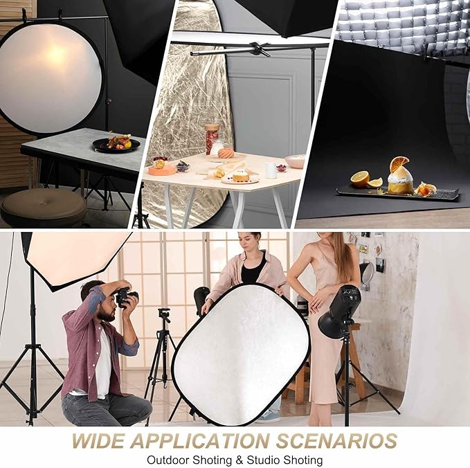 2Pcs 17"x11" Light Reflector 2 in 1 Photography Reflector Cardboards, Foldable - Image 6