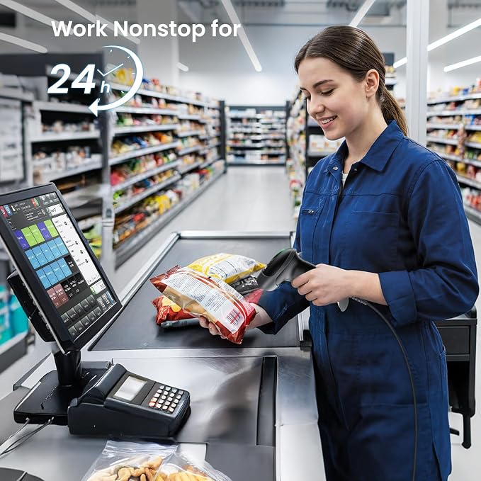 Eyoyo USB 2D Handheld Wired Barcode Scanner, Automatic QR Code Scanner PDF417 - Image 7