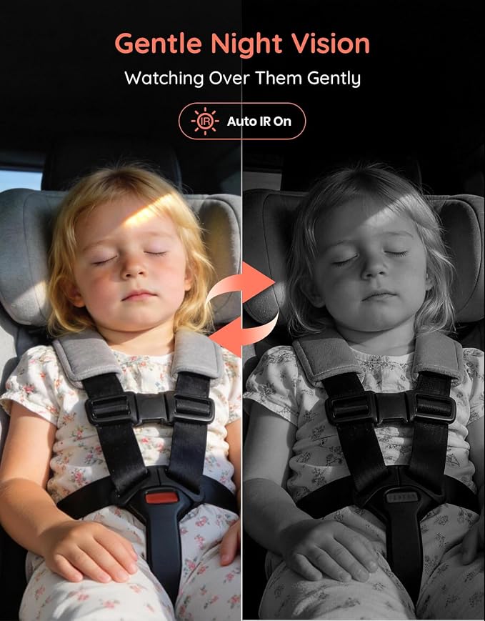 Babyvue BV5 Baby Car Camera 1080P, Dual USB Powered - Image 4