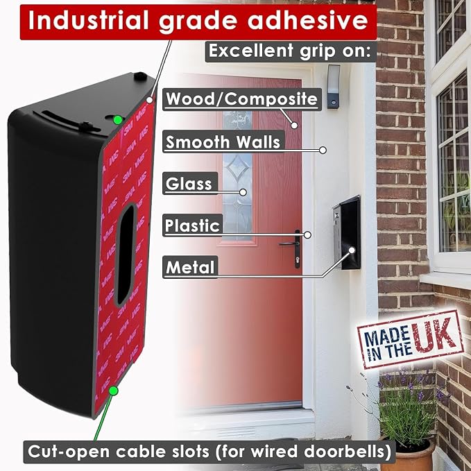 No Drill Adjustable 25 to 55 Degree Doorbell Angle Mount - Image 5