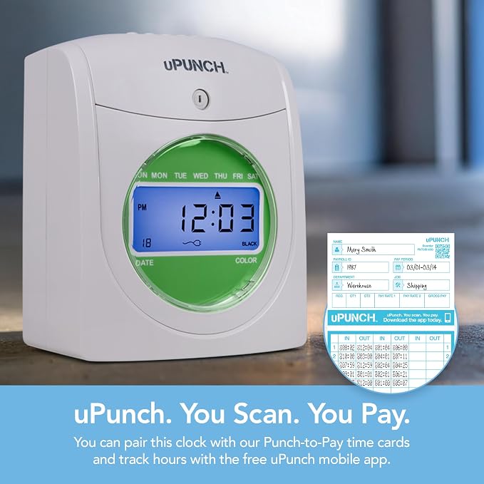 uPunch HN3540 Complete Small Business Start-Up Kit: AutoAlign Time Clock System - Image 3