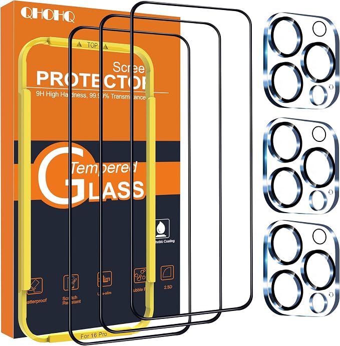 QHOHQ for iPhone 16 Pro Screen Protector by QHOHQ
