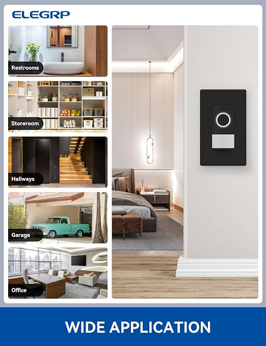 ELEGRP Smart Motion Sensor Switch, 2.4GHz Wi-Fi 3 Way Light Switch Compatible - Image 8