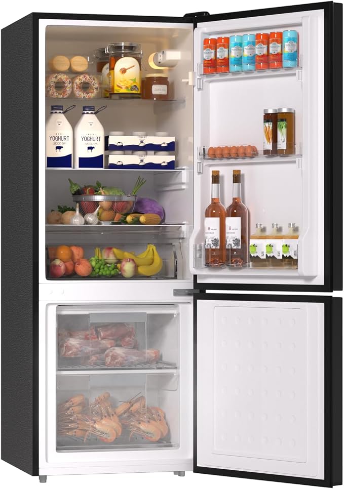 Apartment 7.1 Cu.Ft Refrigerator with Bottom Freezer Black | Office Fridge with Bottom Freezer, Large Capacity, Energy Saving, Adjustable Thermostat, Low Noise - Image 8