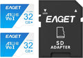 EAGET 2-Pack 32GB TF Memory Card Up to 100MB/s Read 30MB/s Write by EAGET