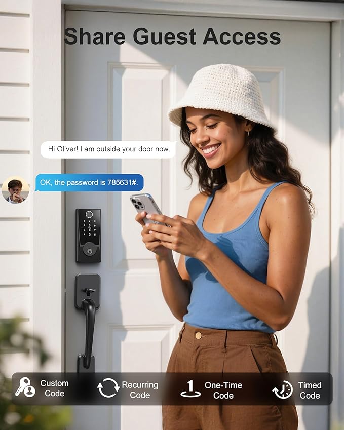 WiFi Smart Lock for Front Door, Built-in WiFi Deadbolt - Image 4