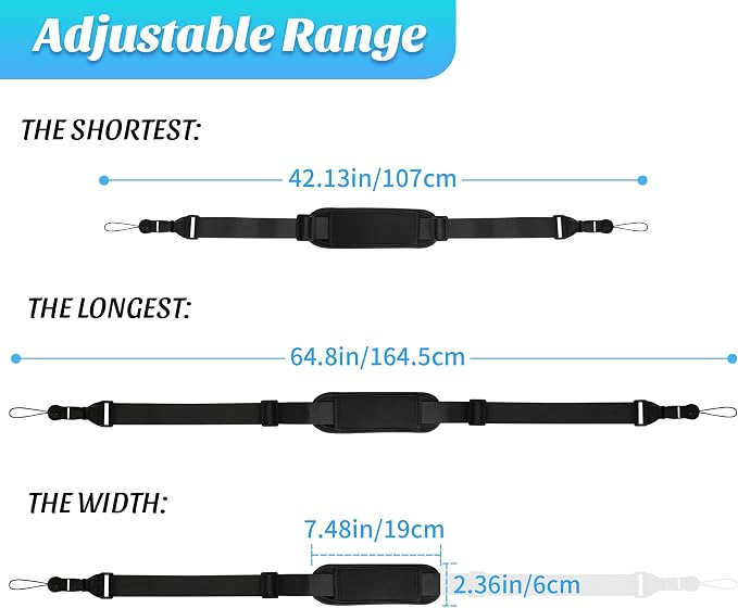 Padded iPad Binocular Camera Shoulder Strap, Nylon Neck Lanyard Strap - Image 2