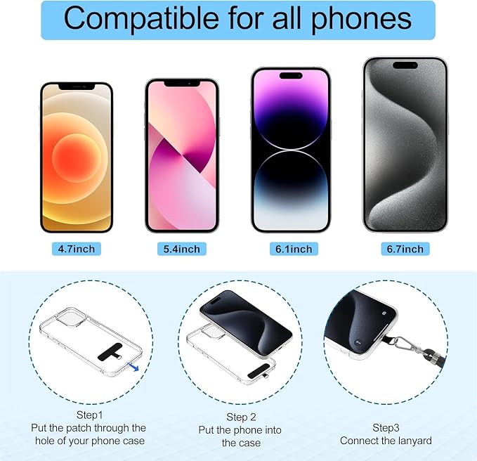 takyu Cell Phone Lanyard, Crossbody Phone Lanyard 1 Pack Adjustable Neck Strap - Image 6