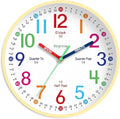 Roymnie Wall Clock 8 Inch for Kids Learning to Tell Time Easily Non Ticking by Unknown